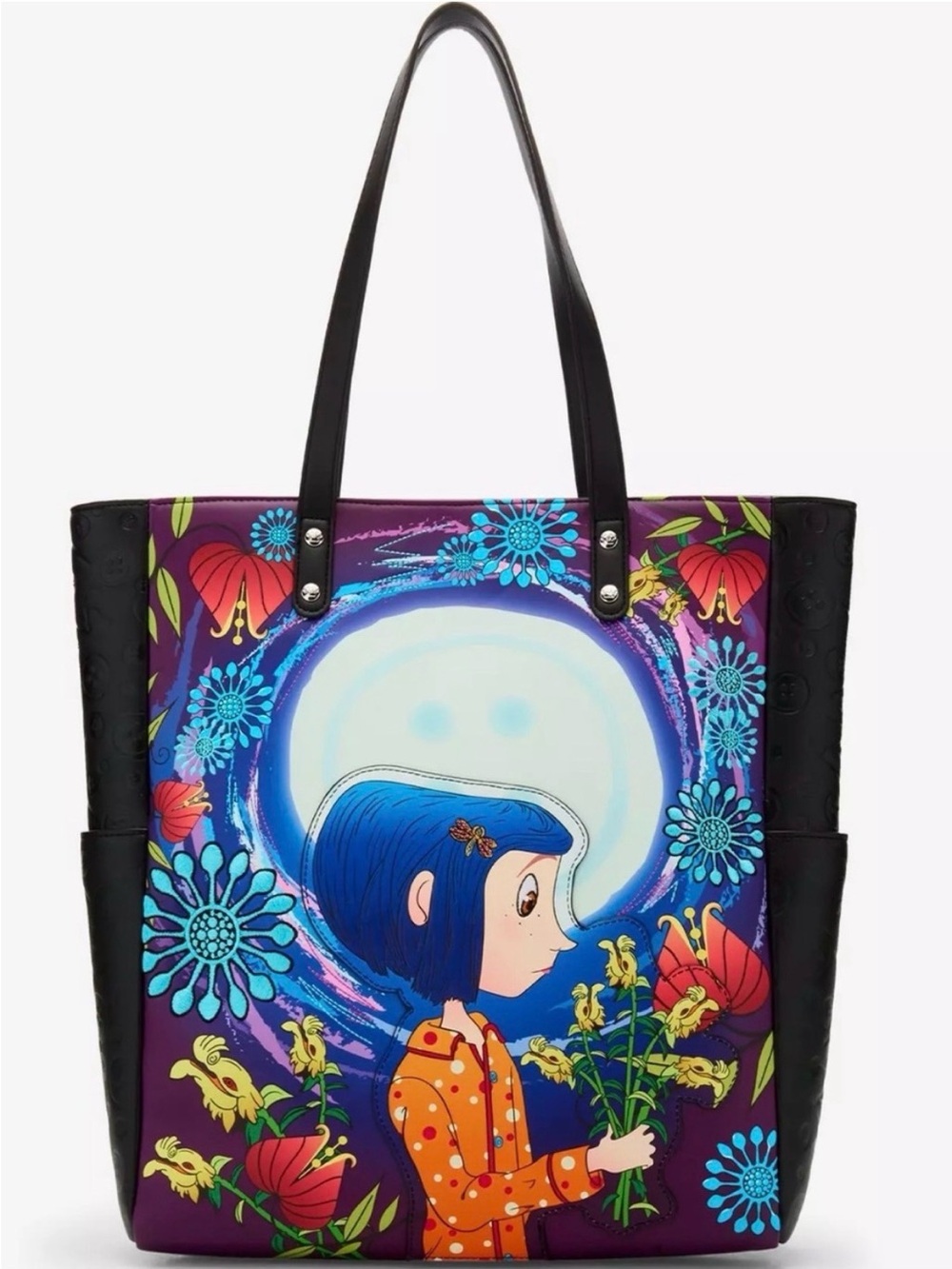 Loungefly Coraline Floral Glow In The Dark Bag